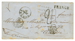 1858 SERENA + FRANCA + PANAMA TRANSIT + GB/2F87c On Cover To FRANCE. Vf. - Chili