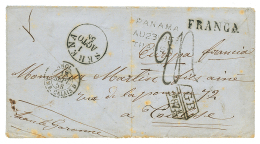 1858 SERENA + FRANCA + PANAMA TRANSIT + GB/2F87c On Cover To FRANCE. Vf. - Cile