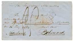 1863 GB/1F62c + Tax Marking On Envelope From HONG-KONG To NETHERLANDS. Verso, HONG-KONG Cds. Vf. - Sonstige & Ohne Zuordnung