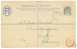 1901 1 SHILLING Canc. KINGSTOWN ST VINCENT On REGISTERED LETTER (2p) To GERMANY. Rare. Vf. - Other & Unclassified