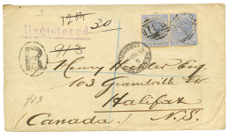 SIERRA-LEONE Pour Le CANADA : 1893 2 1/2p(x2) Canc. B31 On REGISTERED Envelope To HALIFAX. Vf. - Other & Unclassified