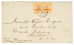 DAVIS POST : 1899 PROVISIONAL GOVT 2d(x2) Canc. APIA SAMOA On Envelope To USA. Vvf. - Other & Unclassified