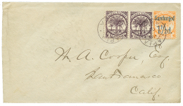 DAVIS POST : 1895 1/2d(x2) + 1 1/2d On 2d Canc. APIA SAMOA On Envelope To SAN FRANCISCO(USA). Vvf. - Other & Unclassified