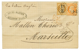 "MALTA - MOBIL BOX" : 1865 FRANCE 10c + 40c Obl. GC 22401 + MALTA/M.B On Cover From ALEXANDRIE(EGYPT) To FRANCE. Vf. - Other & Unclassified