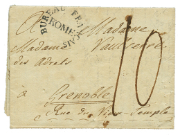 1803 BUREAU FRANCAIS ROME Used As Entry Mark On Entire Letter From MALTA To FRANCE. Very Unusual. Superb. - Other & Unclassified