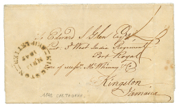 1842 KINGSTON SHIP LETTER On Entire Letter From CARTAGENA COLOMBIA To JAMAICA. RARE. Vvf. - Altri & Non Classificati