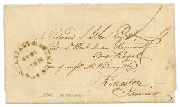 1842 KINGSTON SHIP LETTER On Entire Letter From CARTAGENA COLOMBIA To JAMAICA. RARE. Vvf. - Autres & Non Classés