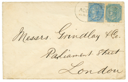 ADEN : 1881 INDIA 1/2a + 4a Canc. ADEN On Envelope To ENGLAND. Vf. - Autres & Non Classés