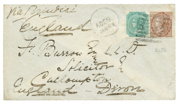 ADEN : 1880 1a + 4a Canc. B-22 + ADEN On Envelope (Sixth Royal Regiment) To ENGLAND. Vf. - Otros & Sin Clasificación