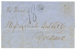 1862 GB/1F62c + "18" Tax Marking On Entire Letter From MADRAS To FRANCE. Superb. - Altri & Non Classificati