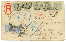 GRENADA To AUSTRALIA : 1894 1/2d(x5) + 2 1/2d(x2) Canc. GRENADA On REGISTERED-LETTER(2d) To SYDNEY (NEW SOUTH WALES). Ve - Other & Unclassified