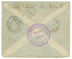 1911 SOCIETA NAZIONALE DI SERVIZI MARITTIMI / AGENZIA DI LARNACA + ALEXANDRETTE OSTERR. POST On Reverse Of Envelope From - Autres & Non Classés