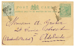 CYPRUS To AUSTRALIA : 1904 P./Stat 1/2P + 1/2P Canc. LARNACA To ADELAIDE (AUSTRALIA). Scarce. Vf. - Autres & Non Classés