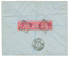 CYPRUS To JAFFA PALESTINE : 1902 1P(x4) Canc. LIMASSOL On Reverse Of REGISTERED Envelope To JAFFA. Superb. - Other & Unclassified