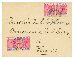 1898 1P(x4) Canc. FAMAGUSTA CYPRUS On Envelope To VENISE (ITALY). Vvf. - Other & Unclassified