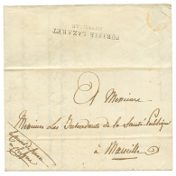 1835 PURIFIE LAZARET MARSEILLE On Entire Letter (CONSUL De FRANCE à LARNACA) To FRANCE. Superb. - Other & Unclassified