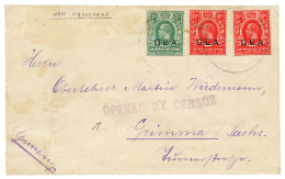 GEA : 1919 3c+ 6c(x2) + OPENED BY CENSOR On Envelope From MADSCHANU To GERMANY. Vf. - Other & Unclassified
