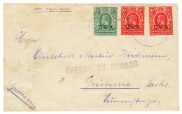 GEA : 1919 3c+ 6c(x2) + OPENED BY CENSOR On Envelope From MADSCHANU To GERMANY. Vf. - Autres & Non Classés