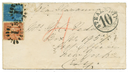 1868 BARBADOS 1d + 4d Canc. 1 + BARBADOES(verso) On Envelope Via HAVANNA To USA. Scarce. Vf. - Autres & Non Classés