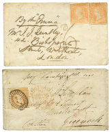 2 Covers : 1856 6d Fault To SCOTLAND And 6d(x2) Uncancelled + "6" Tax Marking To LONDON. F/Vf. - Autres & Non Classés