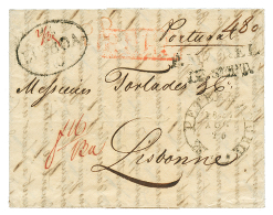 RUSSIA To PORTUGAL : 1822 MEMEL + LISBOA On Entire Letter From ST PETERSBURG To LISBONNE. Vf. - Other & Unclassified