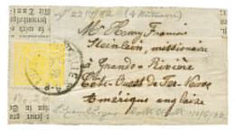 1882 5c Yellow Canc. LUXEMBOURG-VILLE On PRINTED MATTER (FRONT ONLY) To NEW FOUNDLAND. Vf. - Autres & Non Classés