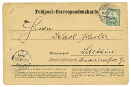 1906 5pf Canc. SWAKOPMUND On "FELDPOST CORRESPONDENZKARTE" To GERMANY. Scarce. Vvf. - Sonstige & Ohne Zuordnung