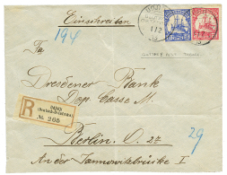 "TABORA Via UDJIDJI" : 1913 7 1/2h + 15h Canc. UDJIDJI On REGISTERED Envelope To BERLIN. Verso, "GOTTORP POST TABORA". S - Sonstige & Ohne Zuordnung
