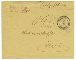 1901 S.M.S TIGER In Violet + TSCHIFU + "FELDPOSTBRIEF" On Envelope To KIEL. Signed STEUER. Vf. - Sonstige & Ohne Zuordnung