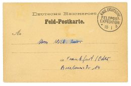 1900 KAIS.DEUTSCHE FELDPOST EXPEDITION B On Military Card To GERMANY. Superb. - Sonstige & Ohne Zuordnung