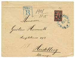 1885 BULGARIA 50 On 1F Canc. SOPHIA On REGISTERED Envelope To GERMANY. RARE. Vvf. - Other & Unclassified