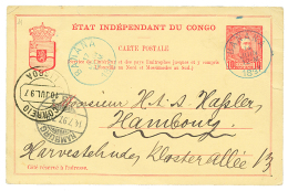 "PRINTED MATTER Rate" : 1897 P./Stat 10c Canc. BANANA Via LISBOA To HAMBURG. Scarce Usage. Vvf. - Altri & Non Classificati