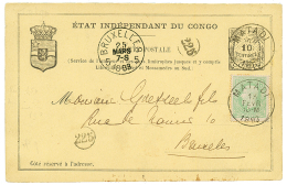 "FIRST ISSUE" : 1893 FIRST ISSUE 5c Canc. MATADI On 10c P./Stat To BELGIUM. SCARCE. Superb. - Other & Unclassified