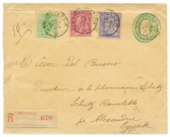 1892 P./Stat 10c + 5c+ 10c+ 25c Canc. BRUXELLES Sent REGISTERED To ALEXANDRIE (EGYPT). Vvf. - Otros & Sin Clasificación