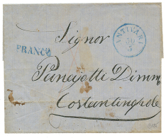 ANTIVARI : 1864 ANTIVARI + FRANCO On Cover To CONSTANTINOPEL. Vvf. - Otros & Sin Clasificación