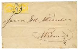 1873 Pair 2 SOLDI Canc. ALEXANDRIEN On Complete PRINTED MATTER To AUSTRIA. Scarce. Vf. - Sonstige & Ohne Zuordnung