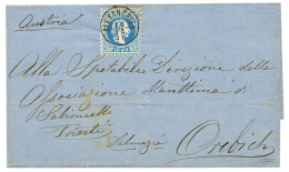 1875 10 Soldi Canc. ALEXANDRIEN On Entire Letter To DALMAZIA. Superb. - Other & Unclassified
