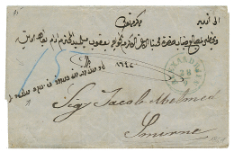1861 ALEXANDRIEN + "15" Tax Marking On Cover To SMYRNE. Verso, LLOYD AGENZIE SMYRNE. Vvf. - Other & Unclassified