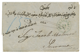 1861 ALEXANDRIEN + "15" Tax Marking On Cover To SMYRNE. Verso, LLOYD AGENZIE SMYRNE. Vvf. - Altri & Non Classificati