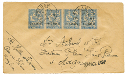 ZANZIBAR : 1904 2 1/2a S/ 25c (x4) Obl. ZANZIBAR Sur Enveloppe Pour La FRANCE. TB. - Other & Unclassified
