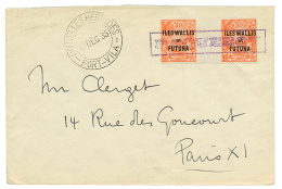 1935 WALLIS Paire 30c Inter Panneau Obl. PAQUEBOT + NOUVELLES HEBRIDES PORT-VILA Pour PARIS. TTB. - Other & Unclassified