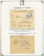 "ZINDER Via DORI" : 1903 DORI SOUDAN Bleu + "TROUPES DE L'AFRIQUE AUSTRALE" Sur Env. De Militaire Pour La FRANCE. Verso, - Autres & Non Classés