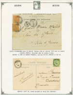 1901/05 Lot 4 Lettres Montées Sur Feuilles D'exposition (MEDINE RECOM Pour Le BRESIL ....). TB. - Autres & Non Classés