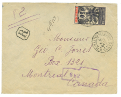 1916 50c "PALMIER" Obl. KAYES HAUT SENEGAL ET NIGER Sur Env. RECOM. Pour Le CANADA. TTB. - Autres & Non Classés