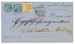 1869 AIGLE 10c+ 20c(x2) Obl. ANCRE + COL. FR PAQ FR J N°1 Sur Lettre Datée "DAKAR 7 Fevrier 1869" Pour La FRA - Autres & Non Classés