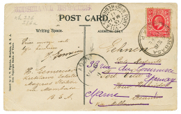 1911 BRITISH EAST AFRICA 6c Obl. MOMBASA Sur Carte Via ADEN Pour PORT VILA. RARE. TB. - Autres & Non Classés