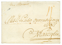 1757 "MONACO" Manuscrit Sur Lettre Avec Texte De VENISE (VENEZIA) Pour MARSEILLE. Superbe. - Autres & Non Classés