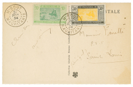 "M'BOUT" : 1934 10c + 30c Obl. M'BOUT MAURITANIE Sur Carte Pour ST LOUIS(SENEGAL). Superbe. - Autres & Non Classés