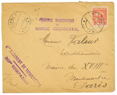 1913 POSTE CHERIFIENNE 10c Obl. SEFROU Sur Enveloppe Pour PARIS. - Autres & Non Classés
