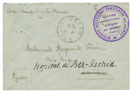 1908 OUDJA MAROC + Cachet MISSION MILITAIRE FRANCAISER AU MAROC/SECTION FRONTIERE D'OUTJA PAR MARNIA(ORAN) Sur Enveloppe - Other & Unclassified